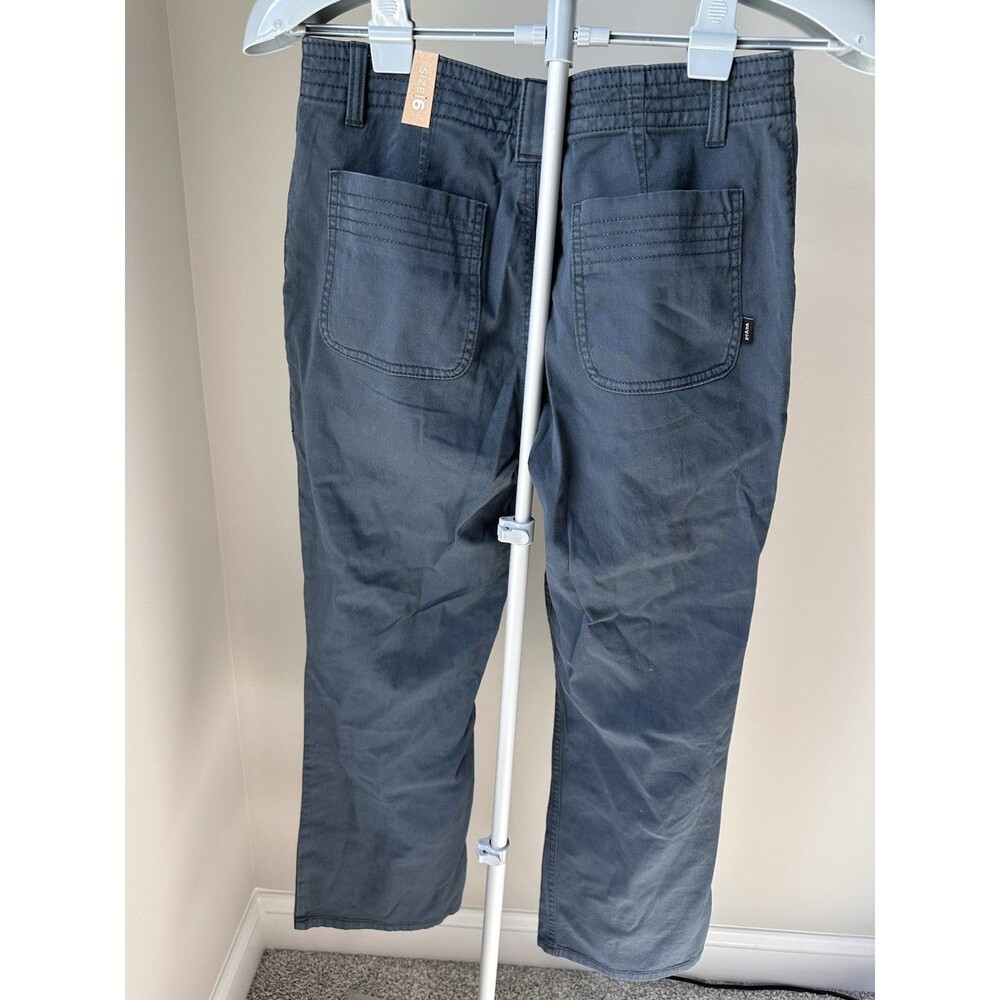 Prana Sancho Slim Pant High Rise Organic Stretch Twill Dark Sky Blue Women 6 NWT - Picture 4 of 8
